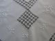 Tolle Weiße Große Mitteldecke Leinen Weißstickerei Durchbruch Handarb.  100 X 90 Tischdecken Bild 6