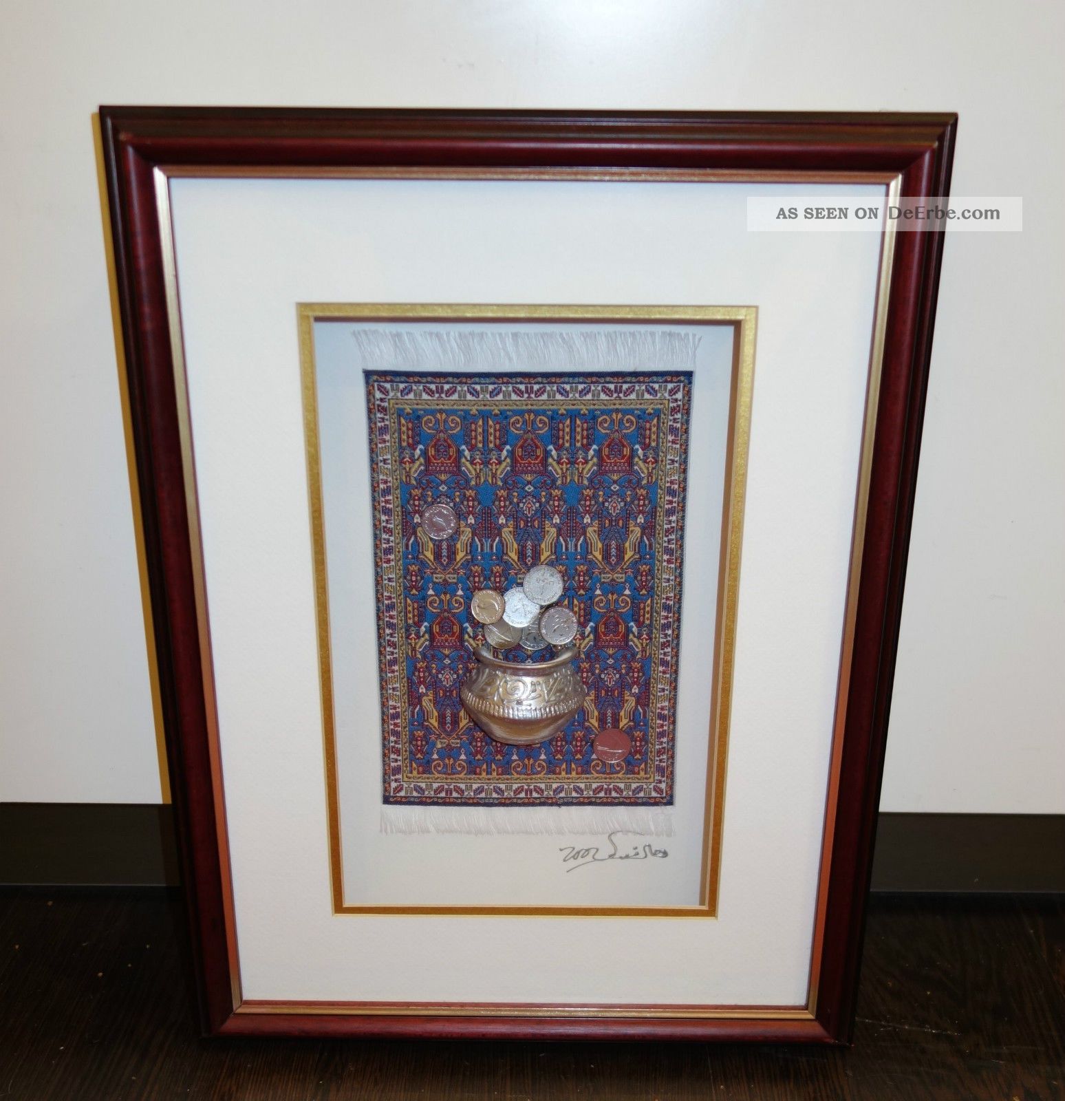 Islamische Kunst,  Bild: Teppich,  Topf Mit Münzen Islamische Kunst Bild