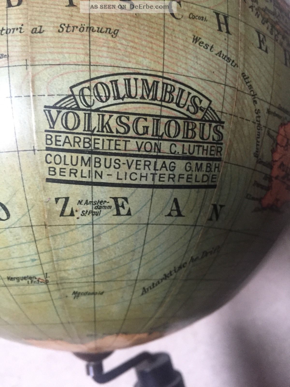Globus Antik 1900 Antique Globe Verlag Berlin