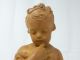Allegorische Skulptur Tonware Terrakotta Kind Putto Undeutlich Signiert 50 Cm 1900-1949 Bild 4