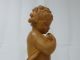 Allegorische Skulptur Tonware Terrakotta Kind Putto Undeutlich Signiert 50 Cm 1900-1949 Bild 8