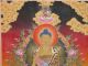 Thangka Buddha Sakyamuni Feine Arbeit,  Gemalt Von Einem Tibet.  Mönch Viel Gold Entstehungszeit nach 1945 Bild 3