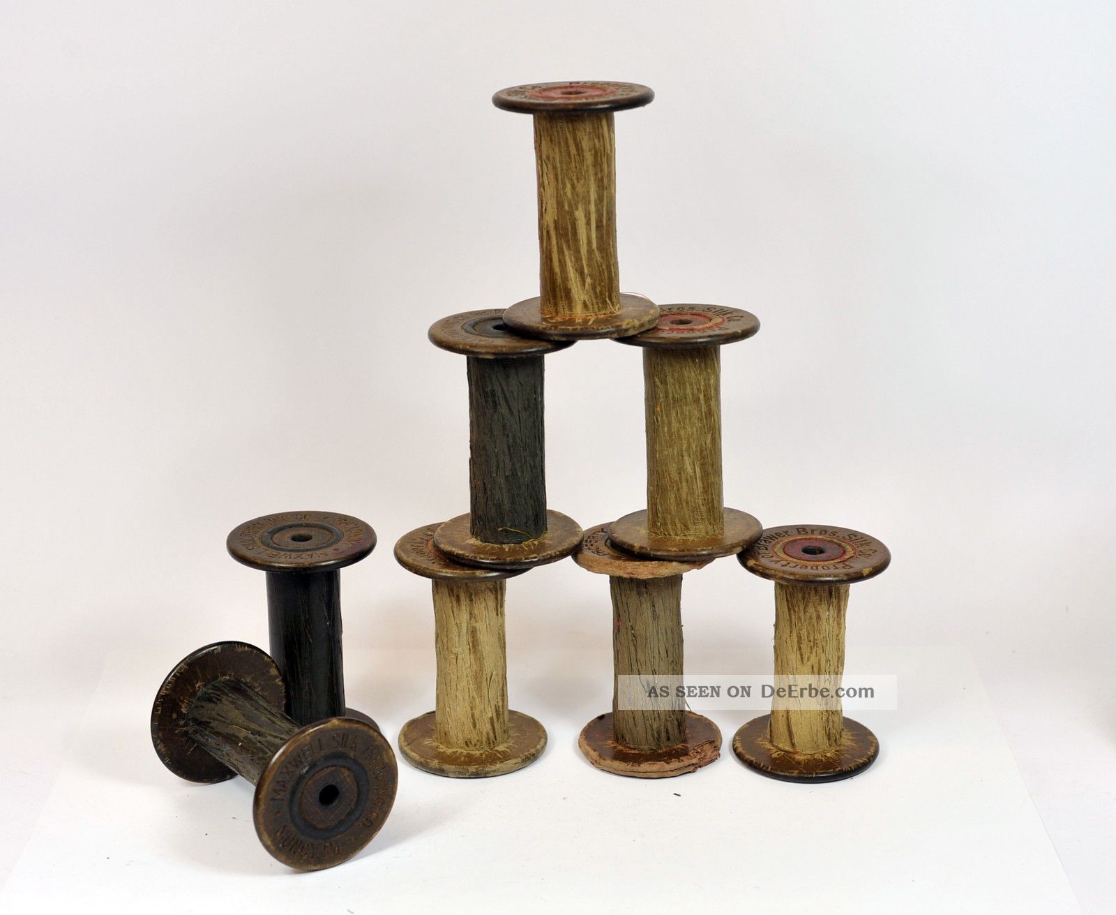 8 Tolle Alte Garnspulen Zwirnspulen Spulen Shabby Chic Deko Diy