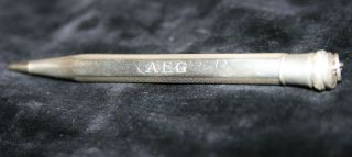 Aeg Werbung Alter Silber Drehbleistift Bleistift Silberstift - Old Silver Pencil Bild