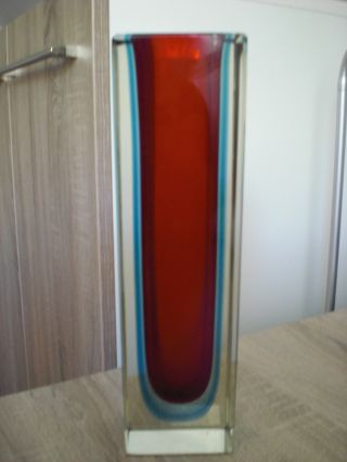 Murano Vase - Rot/blau - Eckig Bild