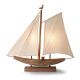 Deko Lampe Segelboot Tischleuchte Braun Aus Holz Ca.  70 X 62,  5 X 11 Cm Eek A, Maritime Dekoration Bild 1