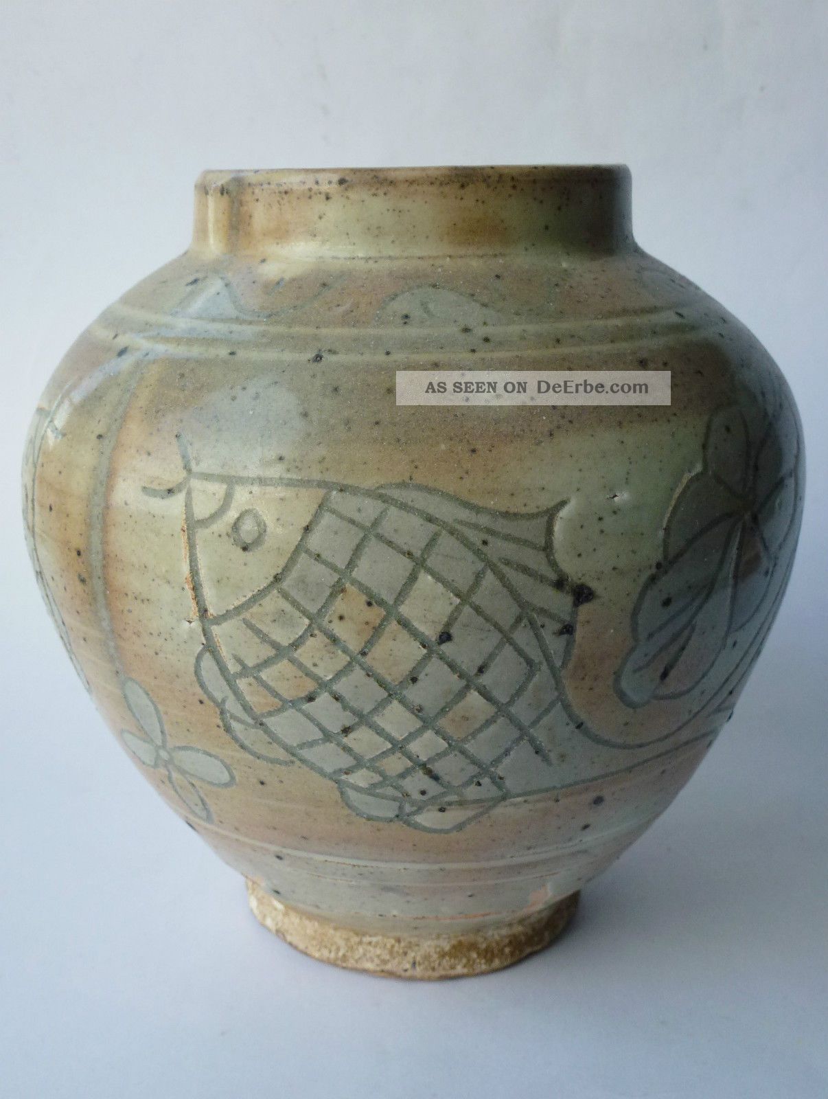 Vase Asien Keramik Vase Old Ceramic Korea Punchong Asia Asiatika 19th? Asiatika: Südostasien Bild