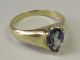 Traumhafter Ring Mit Rätselhaftem Blauen Stein Tropfenform Gold 585/14 Karat Ringe Bild 3
