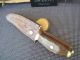 Jagdmesser Edelstahl Walnuss Holz Xl Jagdmesser Mit Asw Knives Lederscheide Jagd & Fischen Bild 9