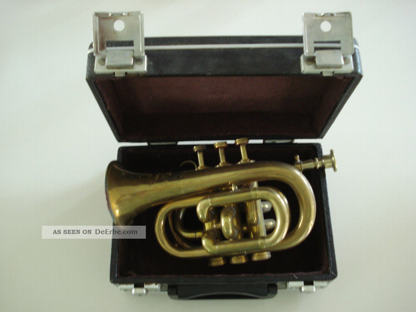 Alte Messing Horn Boosey&co Classa London Nr.  84059 Mit Koffer,  Mundstück Blasinstrumente Bild