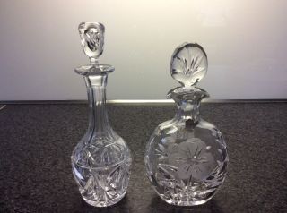 2 Karaffen Bleikristall Mit Glas - Verschluss Bild