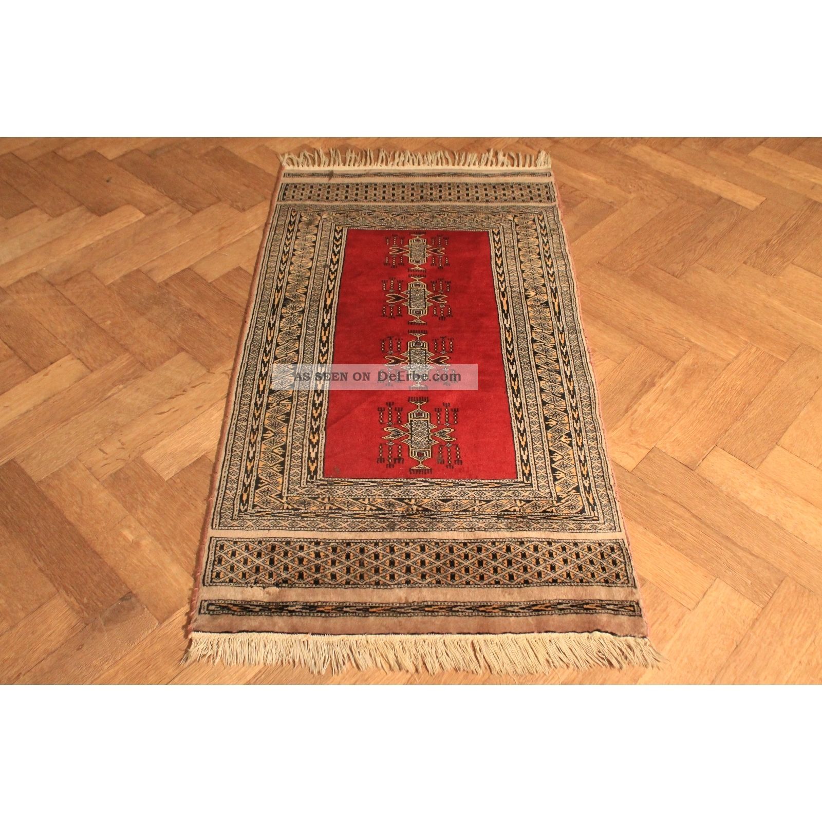 Fein Handgeknüpfter Orient Buchara Jomut Teppich Carpet Tappeto Tapis 140x95cm Teppiche & Flachgewebe Bild