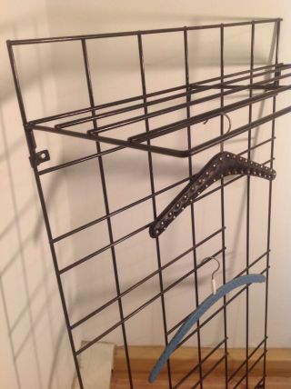 Mid Century String Wire Wand Garderobe 50er 60er Draht Schwarz Rockabilly Bild