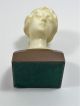 Alabasterbüste,  Sign.  Souteur,  Jugendstil Um 1900.  Alabaster Auf Bronzesockel Antike Originale vor 1945 Bild 6