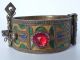 Orientalischer Armreifen Um 1900 Vermutlich Mit Glasemaille Rote Steine Schmuck & Accessoires Bild 8