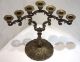 Alte Menora Bronze 7kerzen Jerusalem Judaica 3,  2kg 37cm X 40cm Rar - Dachbodenfund Gefertigt nach 1945 Bild 3