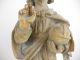 Sehr Alter Jesusknabe,  Jesuskind Segnend,  Weltkugel,  Holz Geschnitzt,  44 Cm Skulpturen & Kruzifixe Bild 7