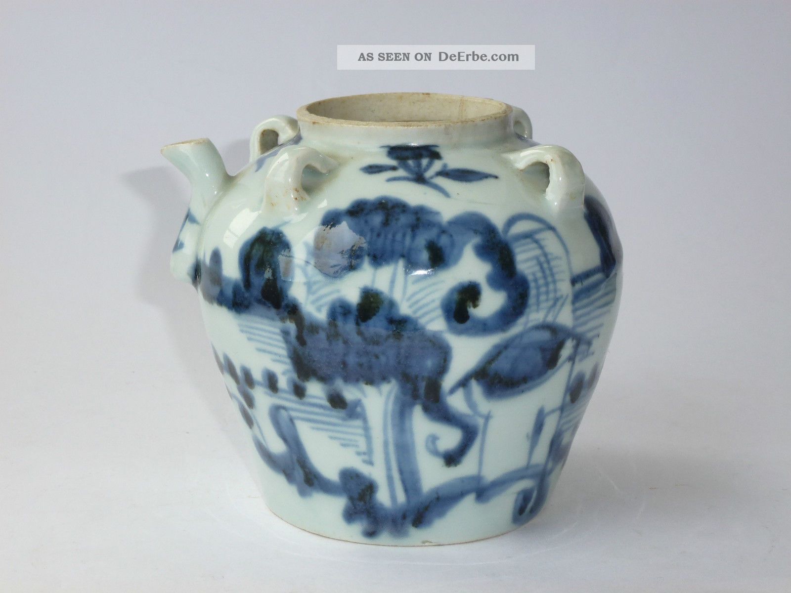 China Tee Kanne Porzellan 19.  Jhdt.  Chinese Porcelain Teapot 19th Asiatika: China Bild