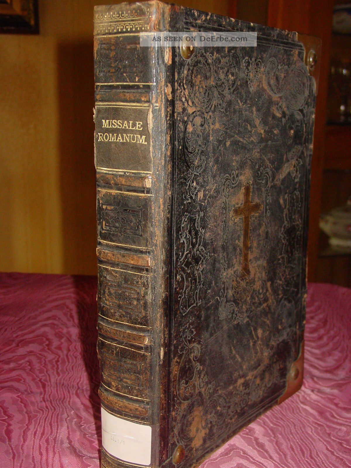 Missale Romanum Von 1891 Prachtvolles Riesiges Uraltes Altar Messbuch Liturgie Kirchliches Gerät & Inventar Bild