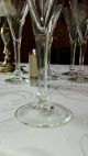7 Antike Sektflöten Glas - Kristall Im Fuss Schliff ähnl.  Peill Treveris Jugendstil Glas & Kristall Bild 1