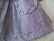 Alte Puppenkleidung Grey Mauve Dress Outfit Vintage Doll Clothes 55 Cm Girl Original, gefertigt vor 1970 Bild 2
