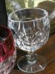 Alte Gläser Römer Wein Glas Kristall Farbiges Dekor Bleikristall Geschliffen Kristall Bild 9