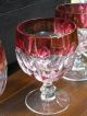 Alte Gläser Römer Wein Glas Kristall Farbiges Dekor Bleikristall Geschliffen Kristall Bild 3