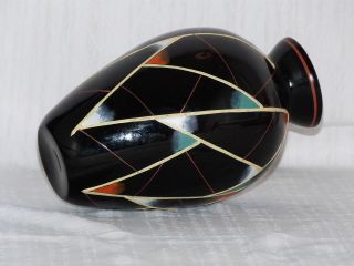 Glas Vase Schwarzglas Design Nierentisch Ära 50er Jahre Bild