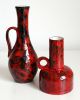 Rrk Rhein Ruhr Keramik Fat Lava Vase 206,  505,  Vintage,  60er,  70er,  Rot - Schwarz 1960-1969 Bild 1