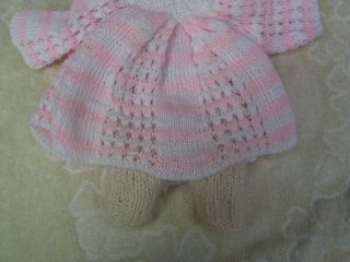 Alte Puppenkleidung Wooly Knit Dress Outfit Vintage Doll Clothes 30 Cm Baby Girl Bild