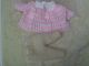 Alte Puppenkleidung Wooly Knit Dress Outfit Vintage Doll Clothes 30 Cm Baby Girl Original, gefertigt vor 1970 Bild 5