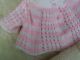 Alte Puppenkleidung Wooly Knit Dress Outfit Vintage Doll Clothes 30 Cm Baby Girl Original, gefertigt vor 1970 Bild 6