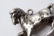 Alter Charivari Anhänger Pferd M.  Sockel Dachauer Tracht Uhrkette Massiv Silber Volkskunst Bild 5