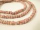 Antike Glasperlen Rosa Weiß Old Venetian African Trade Striped Beads Afrozip Afrika Bild 1