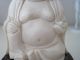 Alter Chinesischer Buddha Aus Edlem Bein Geschnitzt Auf Holzsockel Beinarbeiten Bild 5