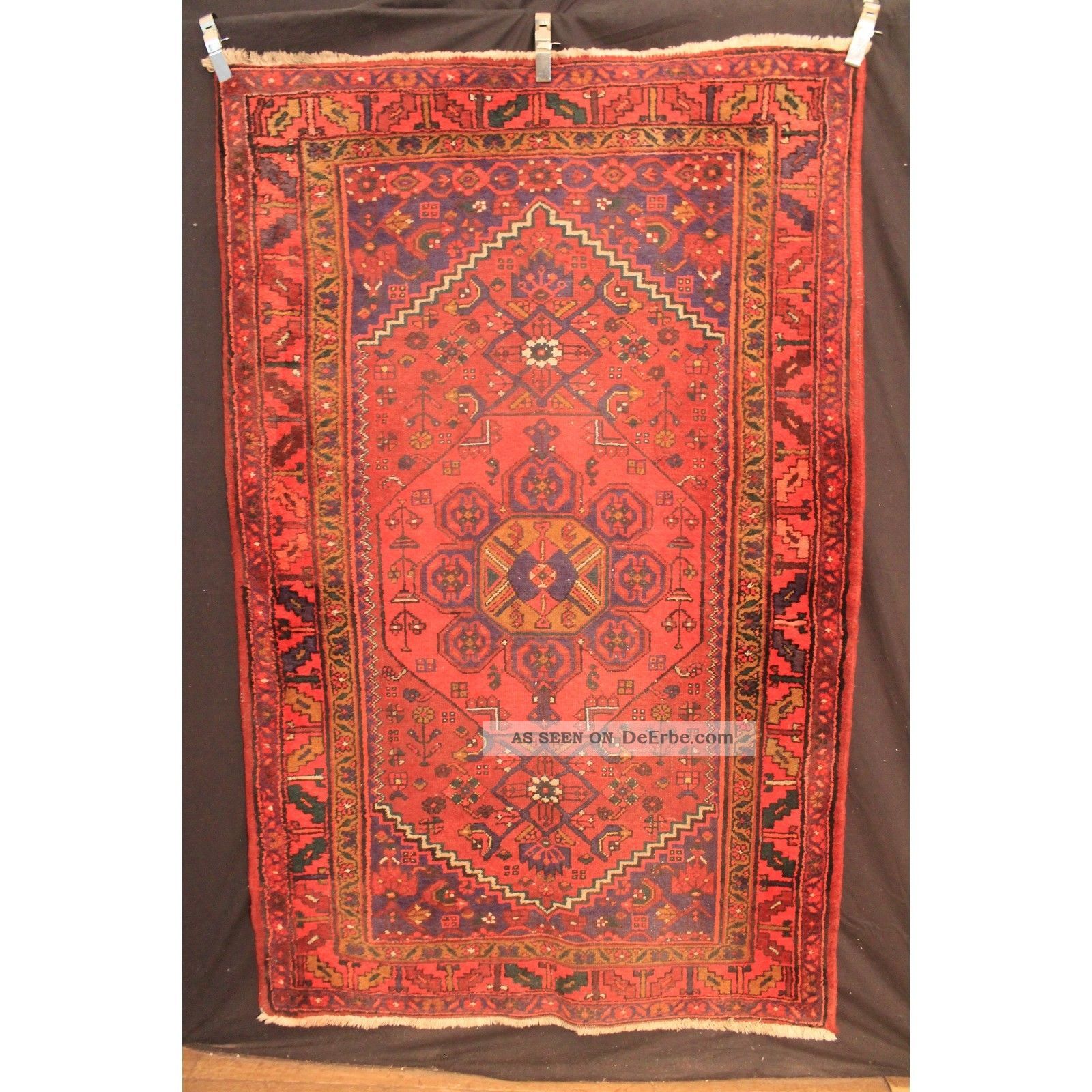 Alter Handgeknüpfter Orient Teppich Herati Biedjar Rug Carpet Tappeto 210x133cm Teppiche & Flachgewebe Bild