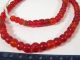 Alte Böhmische Glasperlen B8 Rot Old Bohemian Trade Beads Red Afrozip Afrika Bild 4