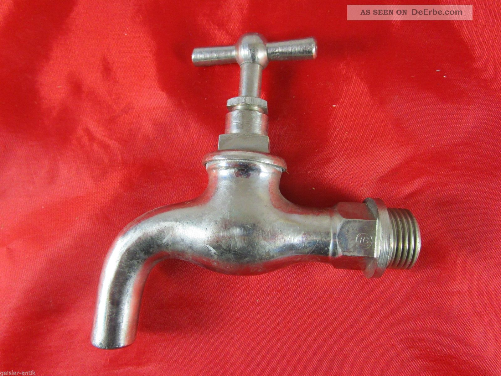 Uralt Wie Wasserhahn Absperrhahn Messing Bad Sanitär Vintage Um 1930/40 1 Original, vor 1960 gefertigt Bild