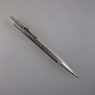 Mechanischer Bleistift Mit Rocaillen Verziert Silber Um 1920 (39126) Bild