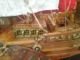 Antike Model Segler Piratenschiff Holz Schiffsmodell Ca.  H.  51 Cm.  X L.  43 Cm. Maritime Dekoration Bild 3
