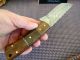Damast Messer Jagdmesser Damastmesser Tanto Klinge Poliert 20,  5 Cm Handarbeit Jagd & Fischen Bild 7