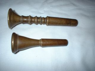 2 Alte Mundstücke Aus Messing Für Blasinstrumente.  Wohl Um 1880 - 1900 Bild