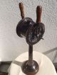 Sehr Schöner Maschinentelegraf Aus Metall - Sockel Und Griffe Sind Aus Holz Technik & Instrumente Bild 2