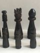 Antike Schachspiel Figuren Aus Bein Und Ebenholz Gefertigt vor 1945 Bild 10