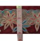 Weinlese Sari Border Antique Gestickte Handwerk Indischen Trim 1yd Maroon Band S Textilien & Weißwäsche Bild 2