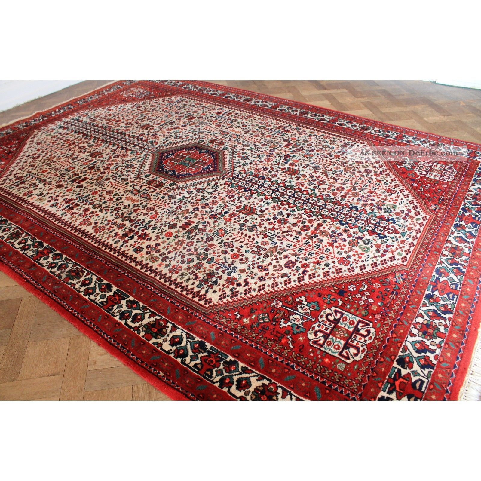Schöner Handgeknüpfter Orient Teppich Herati Kazak Gash Gai Rug Carpet 340x235cm Teppiche & Flachgewebe Bild