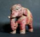Roter Parade - Elefant.  Sehr Alte,  Handbemalte Holzskulptur Aus Indien.  Rarität Asiatika: Indien & Himalaya Bild 1