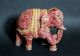 Roter Parade - Elefant.  Sehr Alte,  Handbemalte Holzskulptur Aus Indien.  Rarität Asiatika: Indien & Himalaya Bild 2