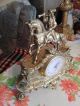 Kaminuhr Messing Pferd Figuruhr Tischuhr Figur Antik Uhr Reiter Antike Originale vor 1950 Bild 1
