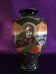 Satsuma Sechseck Vase Porzellan Japan Handbemalt 32cm Asiatika: Japan Bild 1